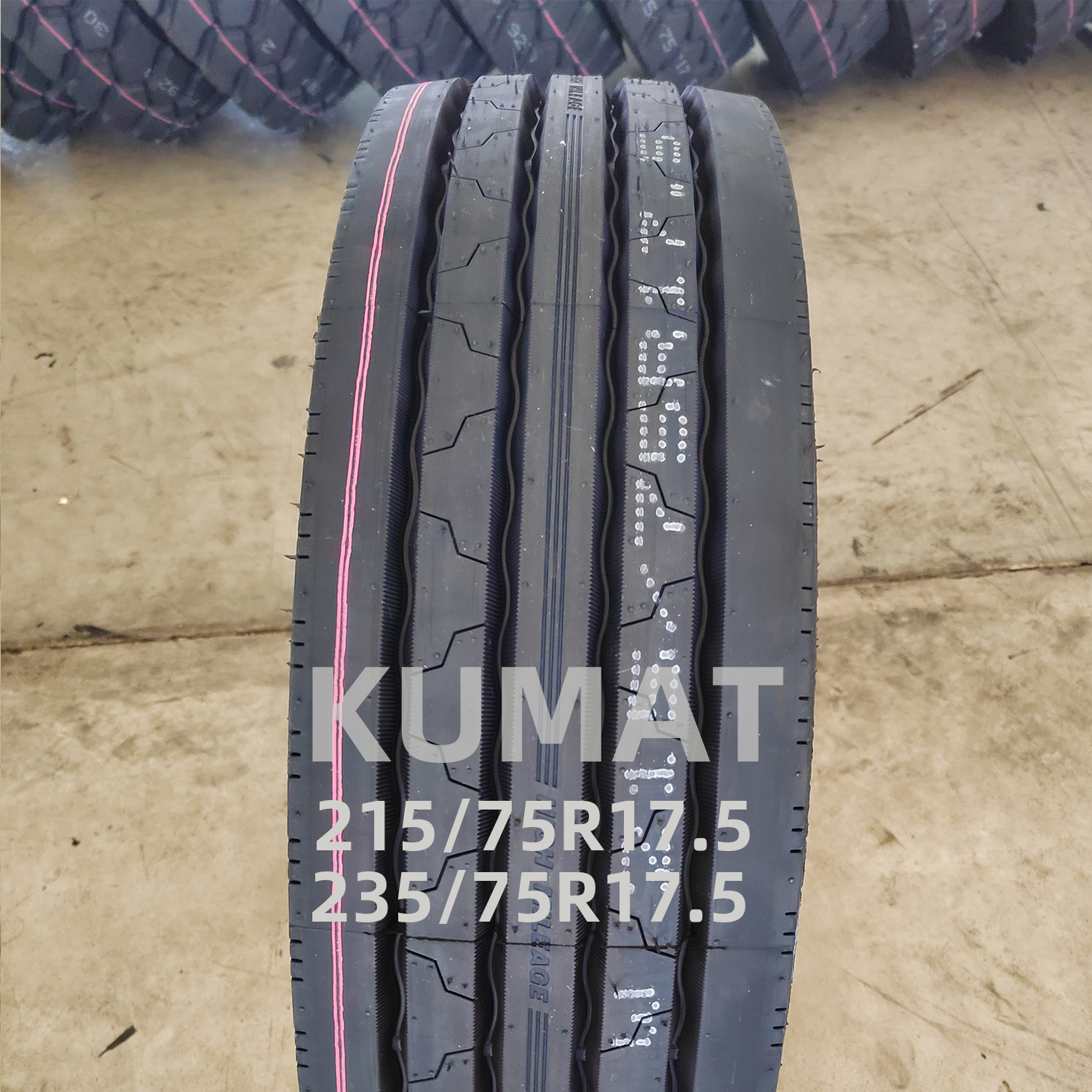 215/75/17.5 235/75r17.5 Tires for trucks DOT ECE under KUMAT brand