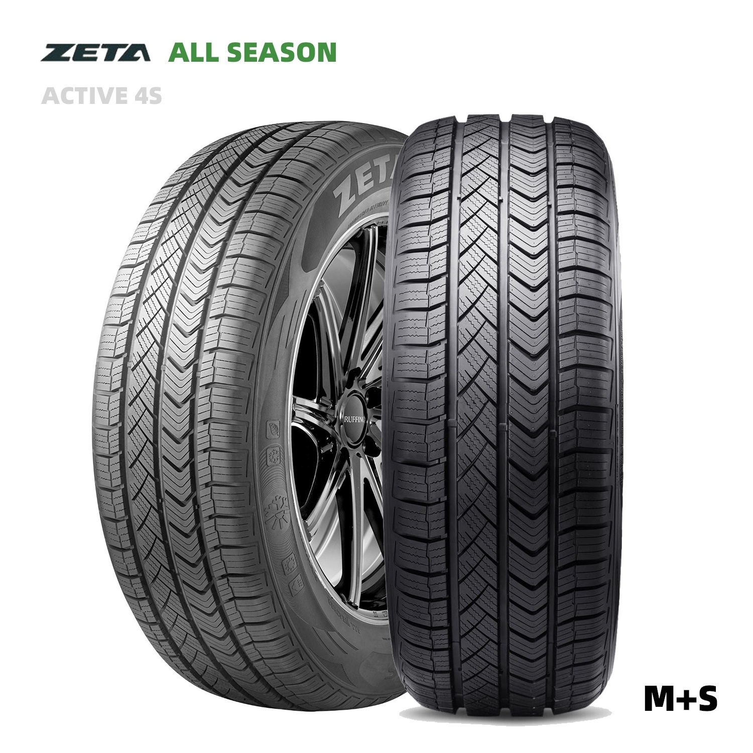 All Weather airless tires for 225 45R17 185/65R15 195 65R15 205 55R16 ECE Approved 5 years quality warranty ZETA ACTIVE 4S