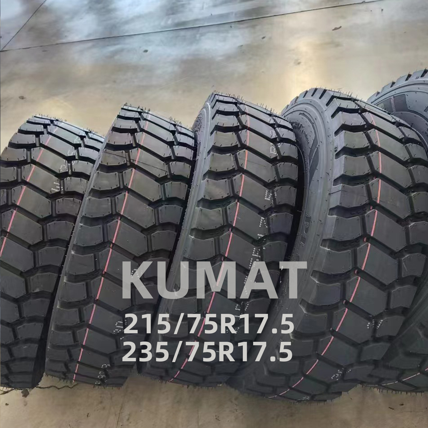 215/75/17.5 235/75r17.5 Tires for trucks DOT ECE under KUMAT brand