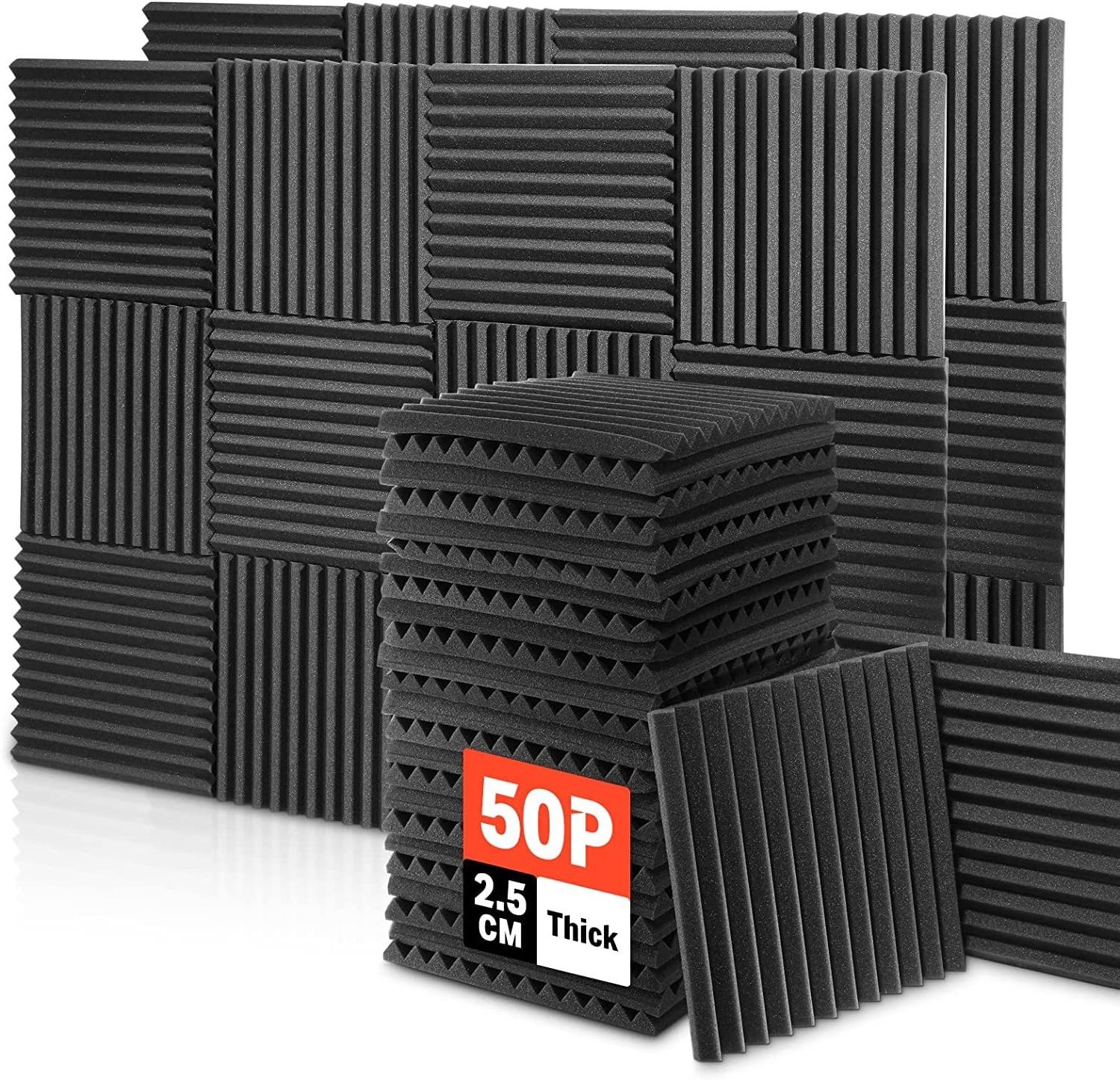 Acoustic Foam Panels Tiles Wedge Soundproofing Foam Noise Cancelling Foam for Studios Recording Home Studios Offices