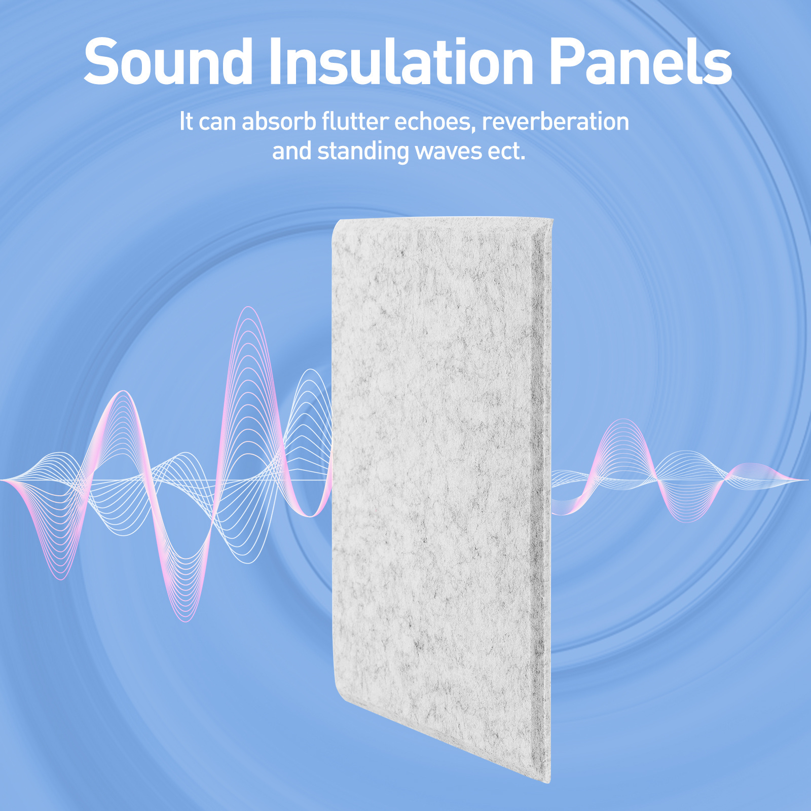 Square Sound Absorbing Panels Felt Polyester Fiber Acoustic Wall Panels for Radio Studio