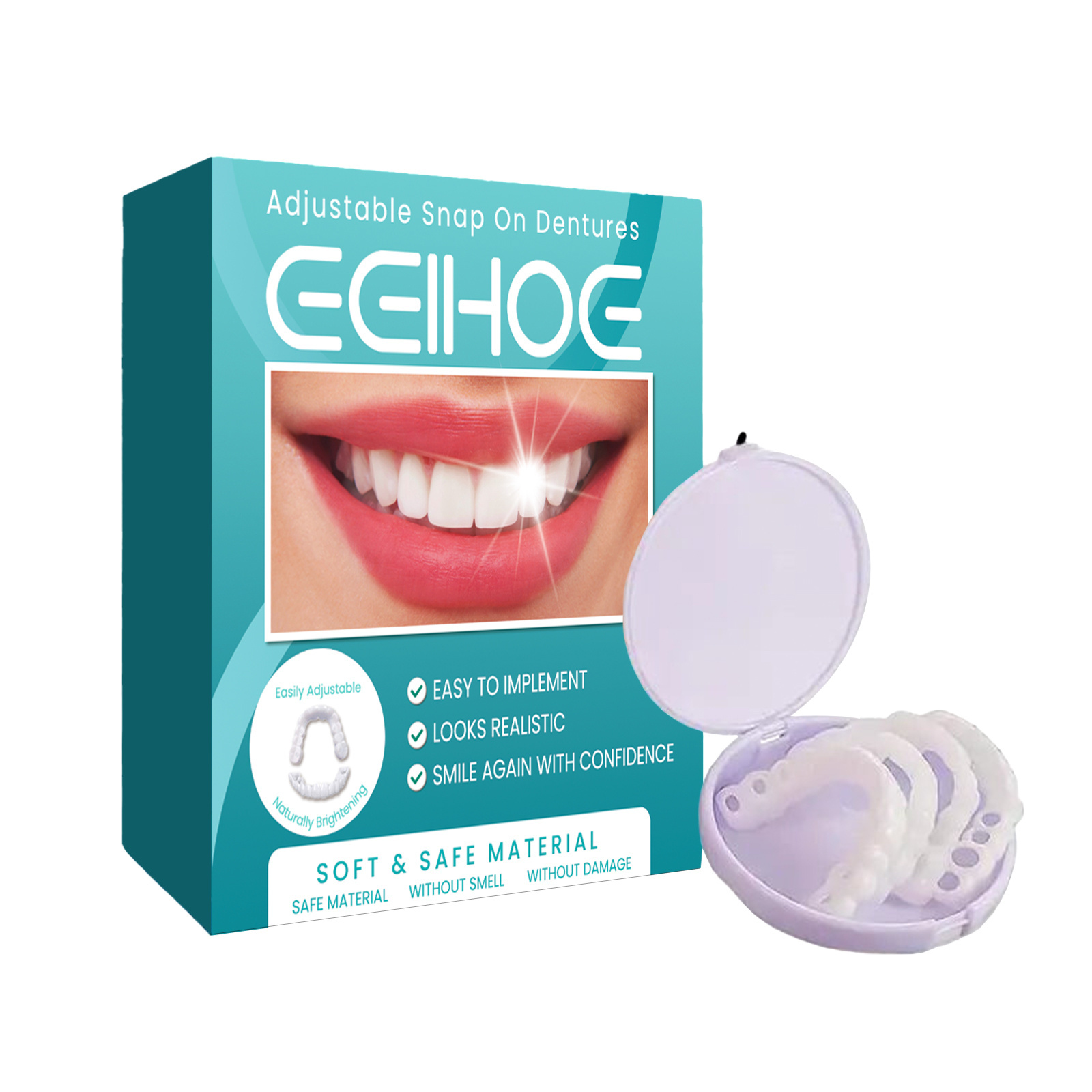 EELHOE Adjustable Snap On Denture Modifying Teeth Filling Gaps And Filling Braces Hot Selling Convenient Orthodontic Denture Kit