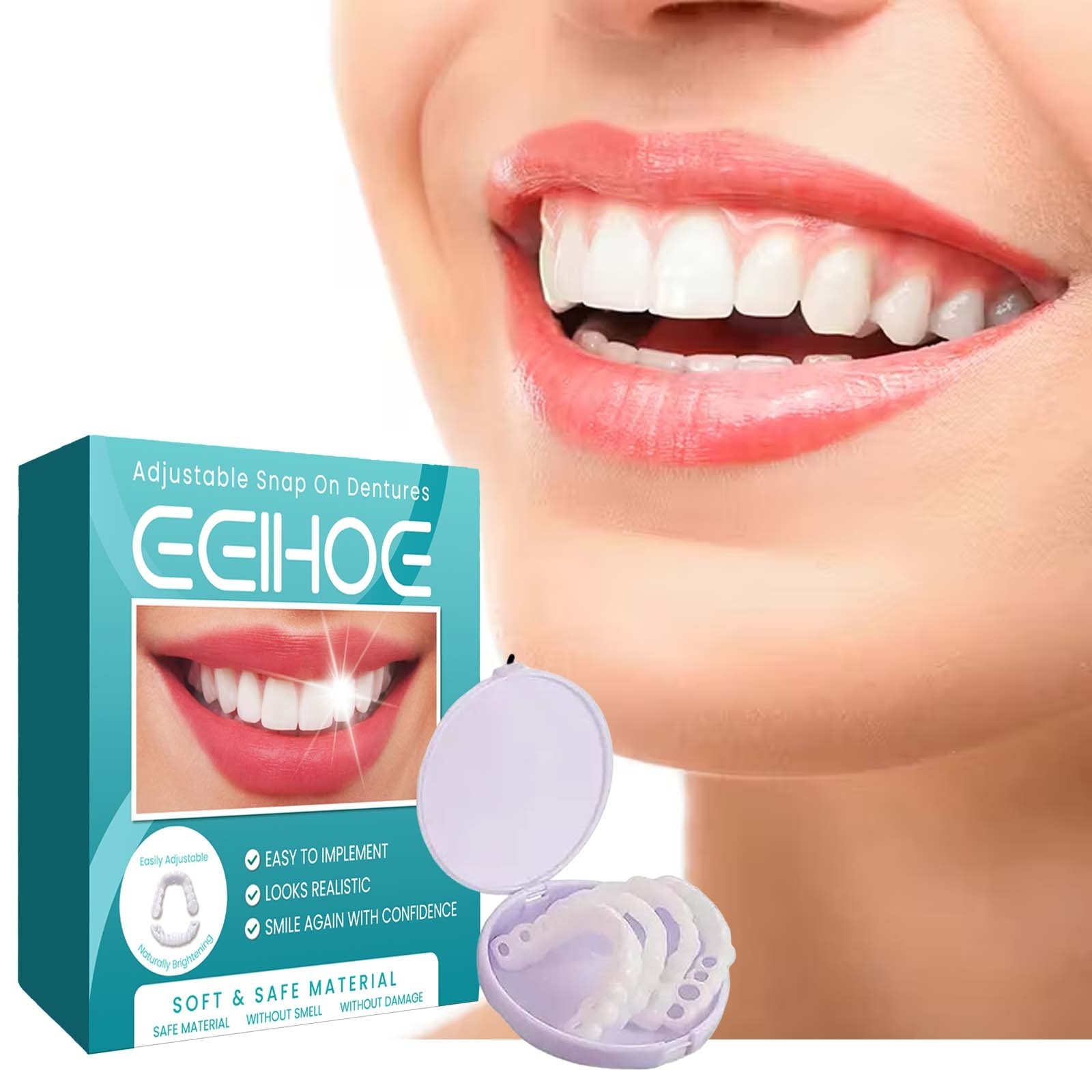 EELHOE Adjustable Snap On Denture Modifying Teeth Filling Gaps And Filling Braces Hot Selling Convenient Orthodontic Denture Kit