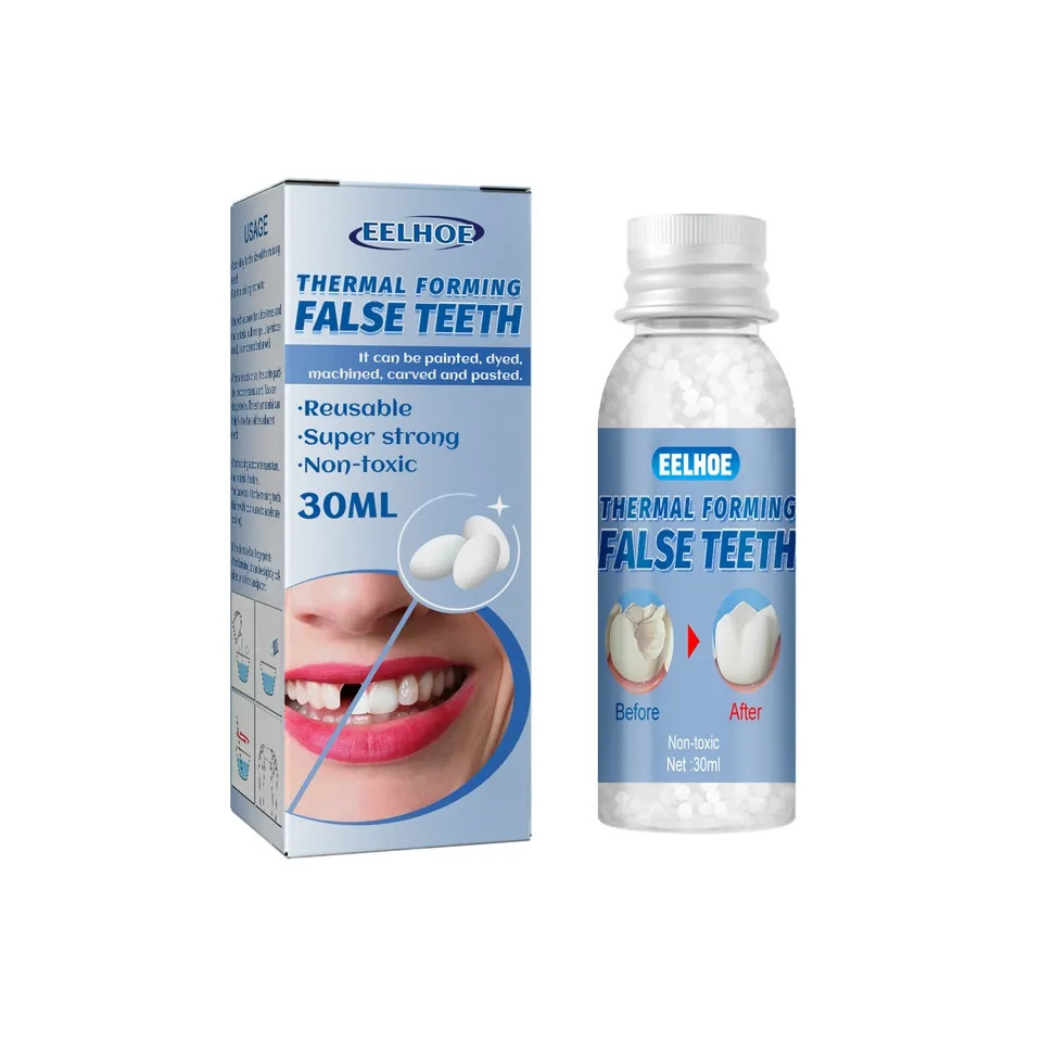 Factory Hot Sale Temporary Tooth Repair Kit Solid Glue Denture for Missing Broken Teeth Moldable Tooth for Makeup DIY Role Play