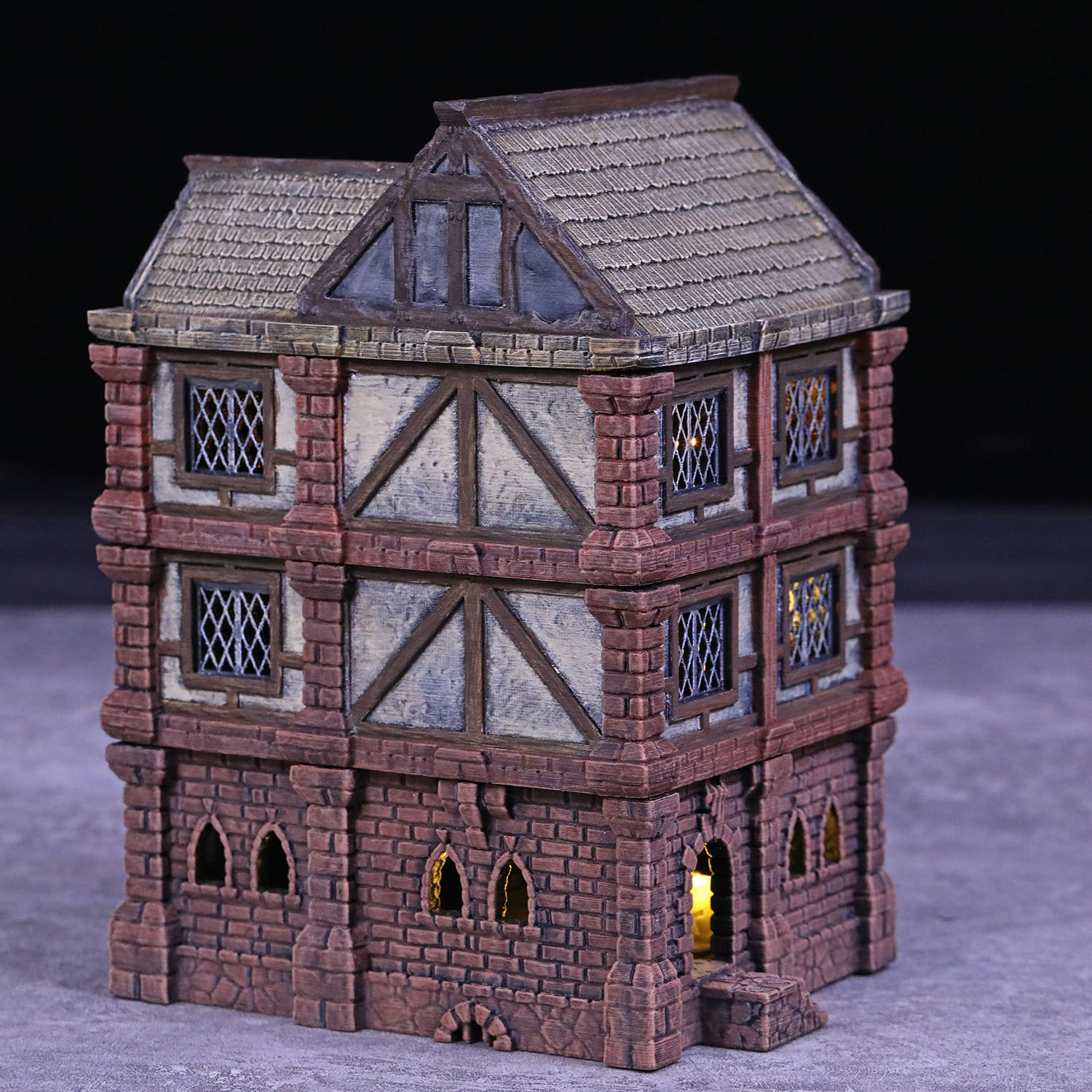 PLA 3D rapid prototyping printing D&D villa modeling terrain miniatures for diorama