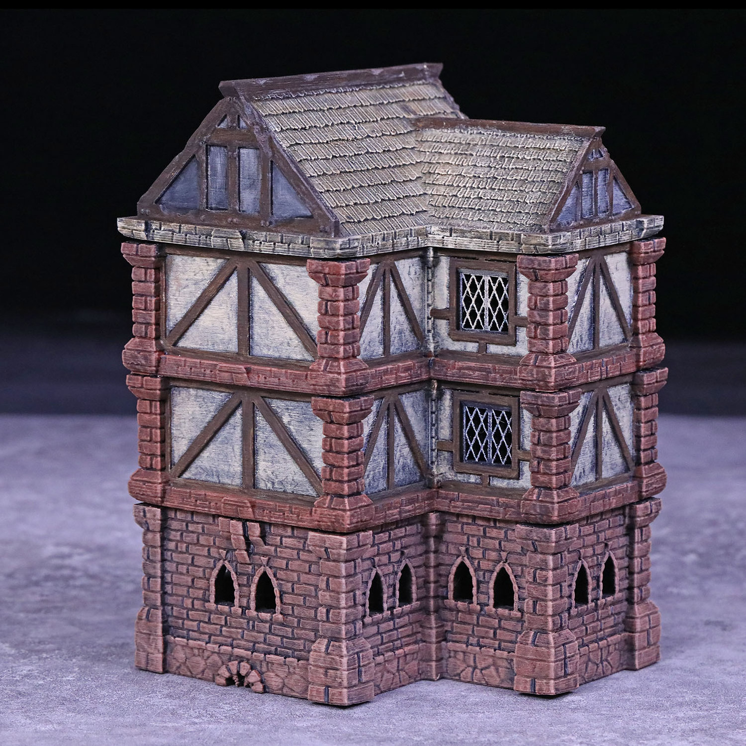 PLA 3D rapid prototyping printing D&D villa modeling terrain miniatures for diorama