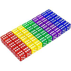 Bulk loaded colorful 16mm dice for board games and teaching math education dice set