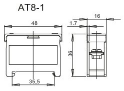 8mm 50A Din Rail Mount Terminal Block (AT8-1)