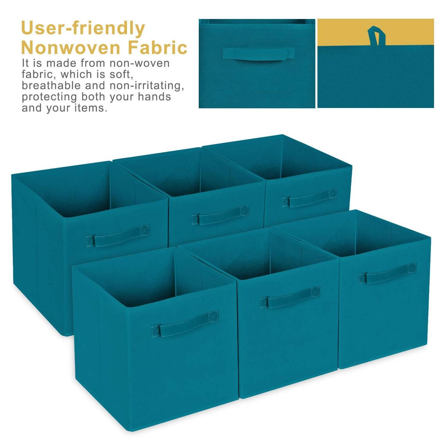 Wholesale Teal Color Large Gift Lid Closet Nursery Drawers Toys Snack Books Organizer Storage Bin Box For Baby Clothes Packaging