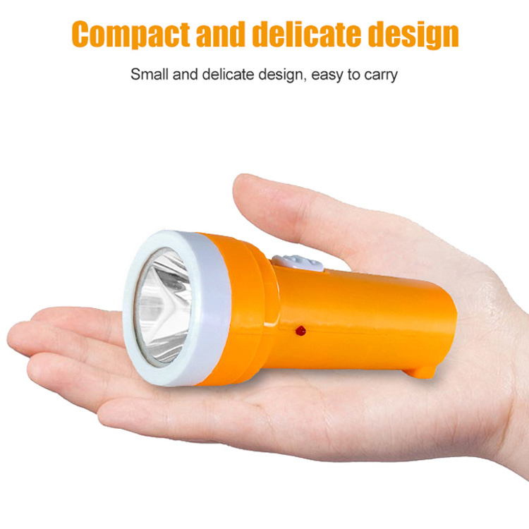 Compact And Delicate Design Easy To Carry 60W 220V Fast Charging Camping Flashlight LED Plug In Rechargeable Mini Flashlight