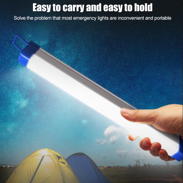 Portable Third Gear Dimming Mode IP44 Waterproof 60W Repair Camping LED Tube Lighting Emergency Lights