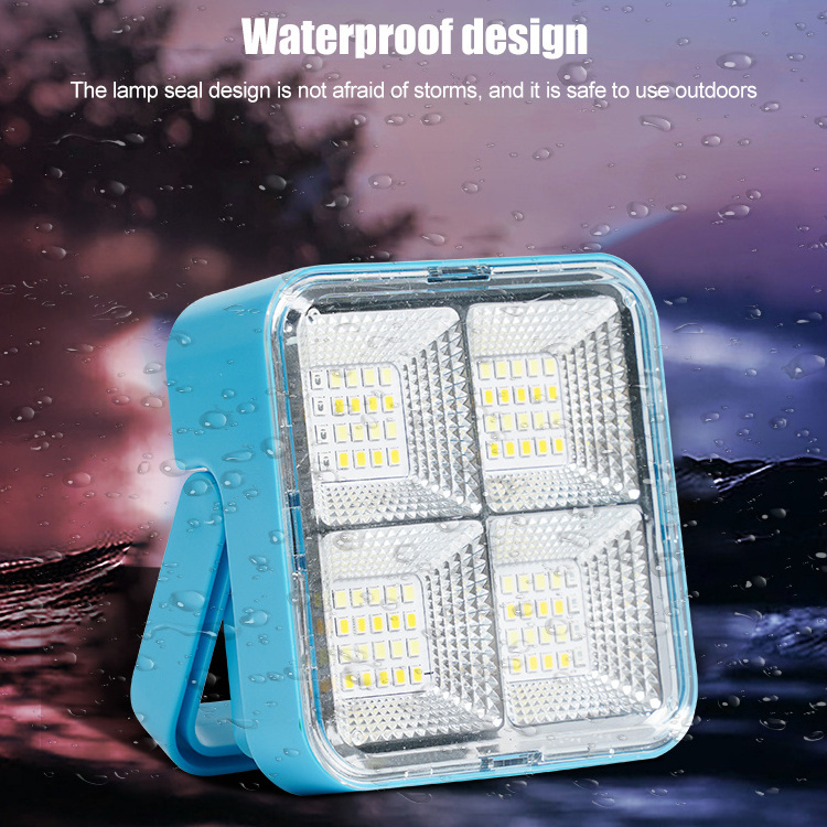 Great Value Low Price 500W Long Life 2400mAh Battery Capacity Rechargeable LED Solar Emergency Flood Lights