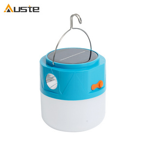 Solar Charging Camping Light USB Rechargeable Bulb For Outdoor Tent Lamp Portable Lanterns Emergency Lights For Hiking