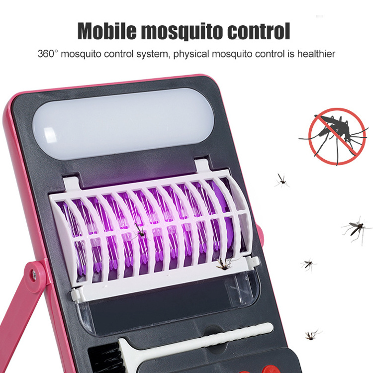 Emergency Light Mosquito Light Double Light Design High Power Easy To Use Solar Electronic Mosquito Killer Lamp