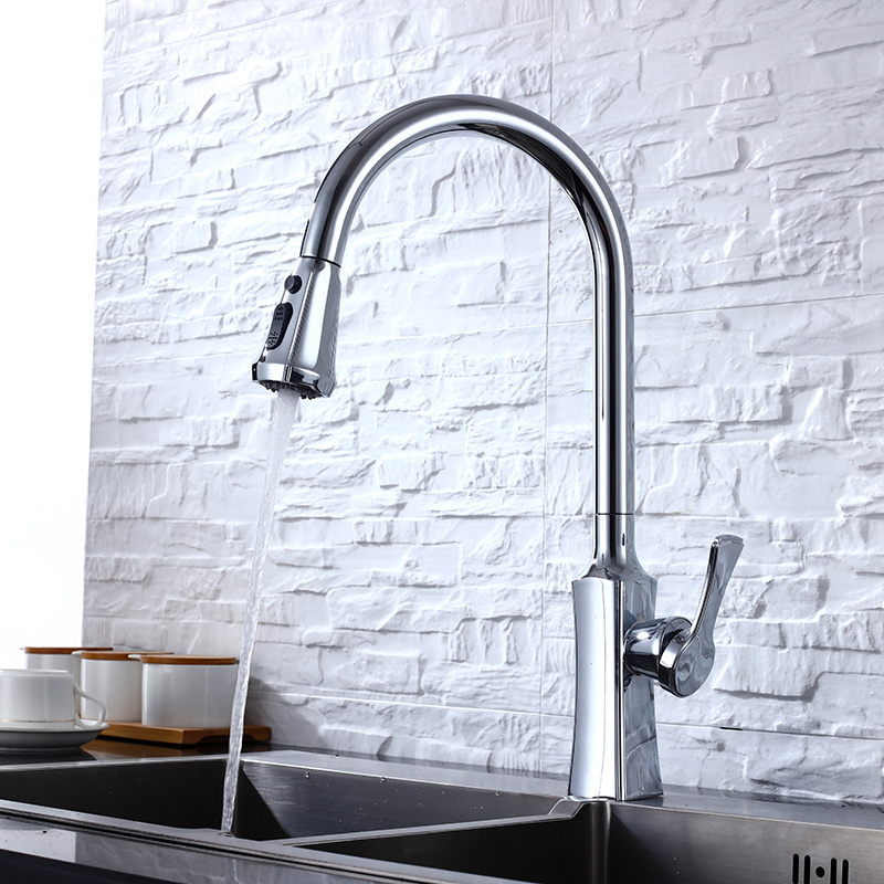 High Quality Brass Pull Down Kitchen Faucet