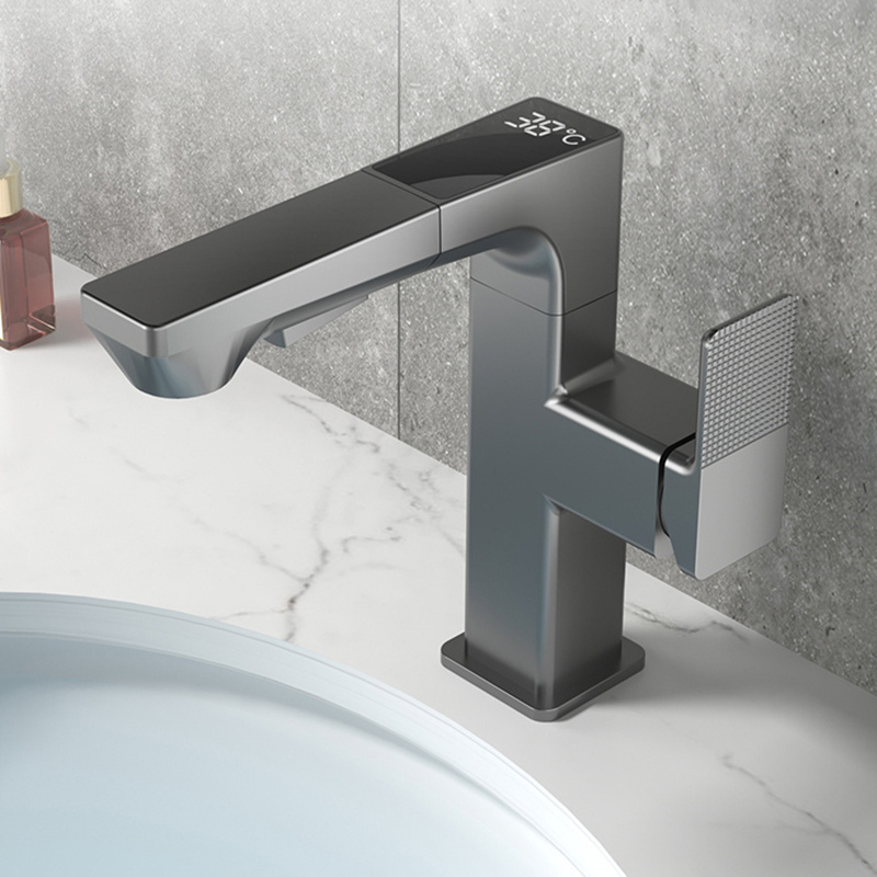 Pull out basin faucet bathroom taps basin mixer brass faucet black bathroom faucets hot and cold water