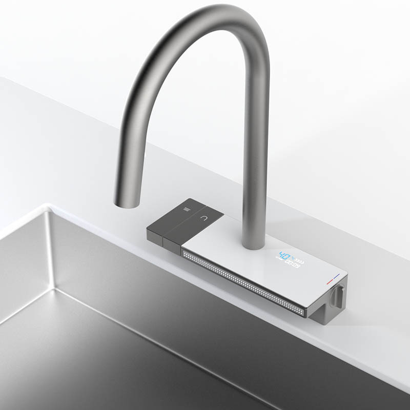 Kitchen waterfall faucet digital display New design sink tap waterfall sink faucet kitchen sink with waterfall faucet