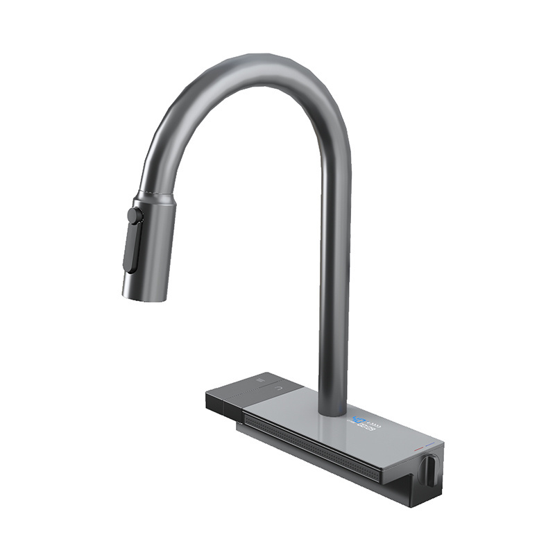 Kitchen waterfall faucet digital display New design sink tap waterfall sink faucet kitchen sink with waterfall faucet