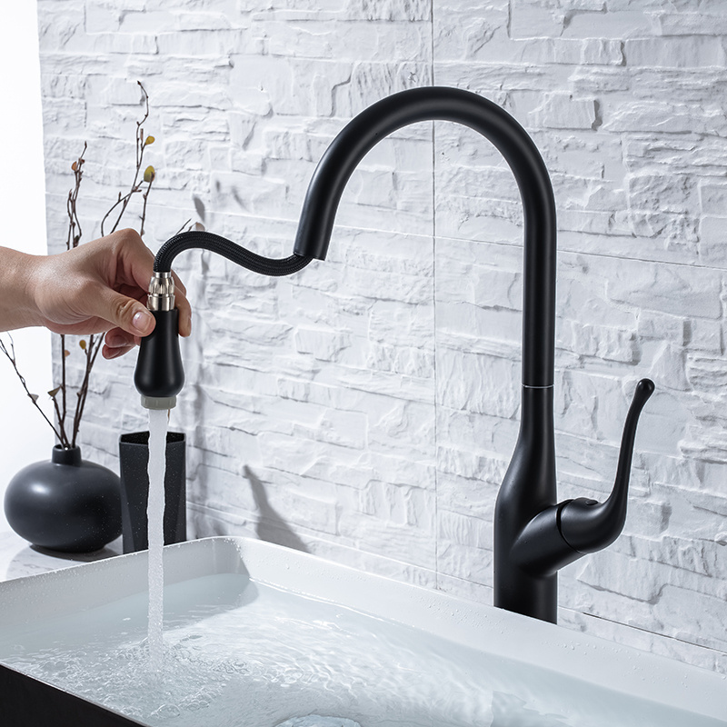 New kitchen faucet pull out sprayer filter kitchen faucet hot cold mixer taps steel single handle pull down upc kitchen faucet