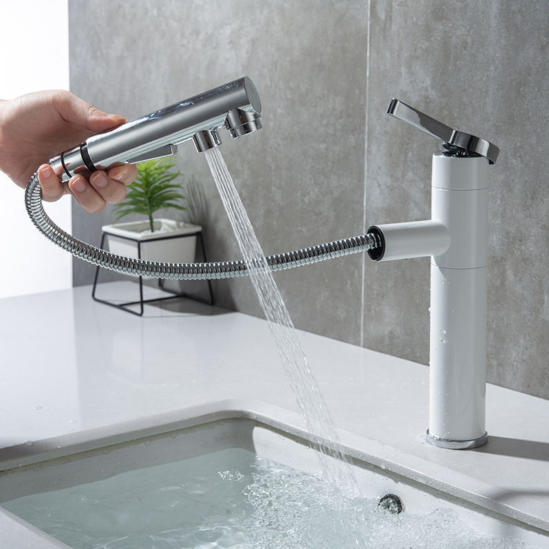 15 years Ecommerce supplier Pull down taps and faucets basin faucet mixer modern luxury water faucet for hotel bathroom