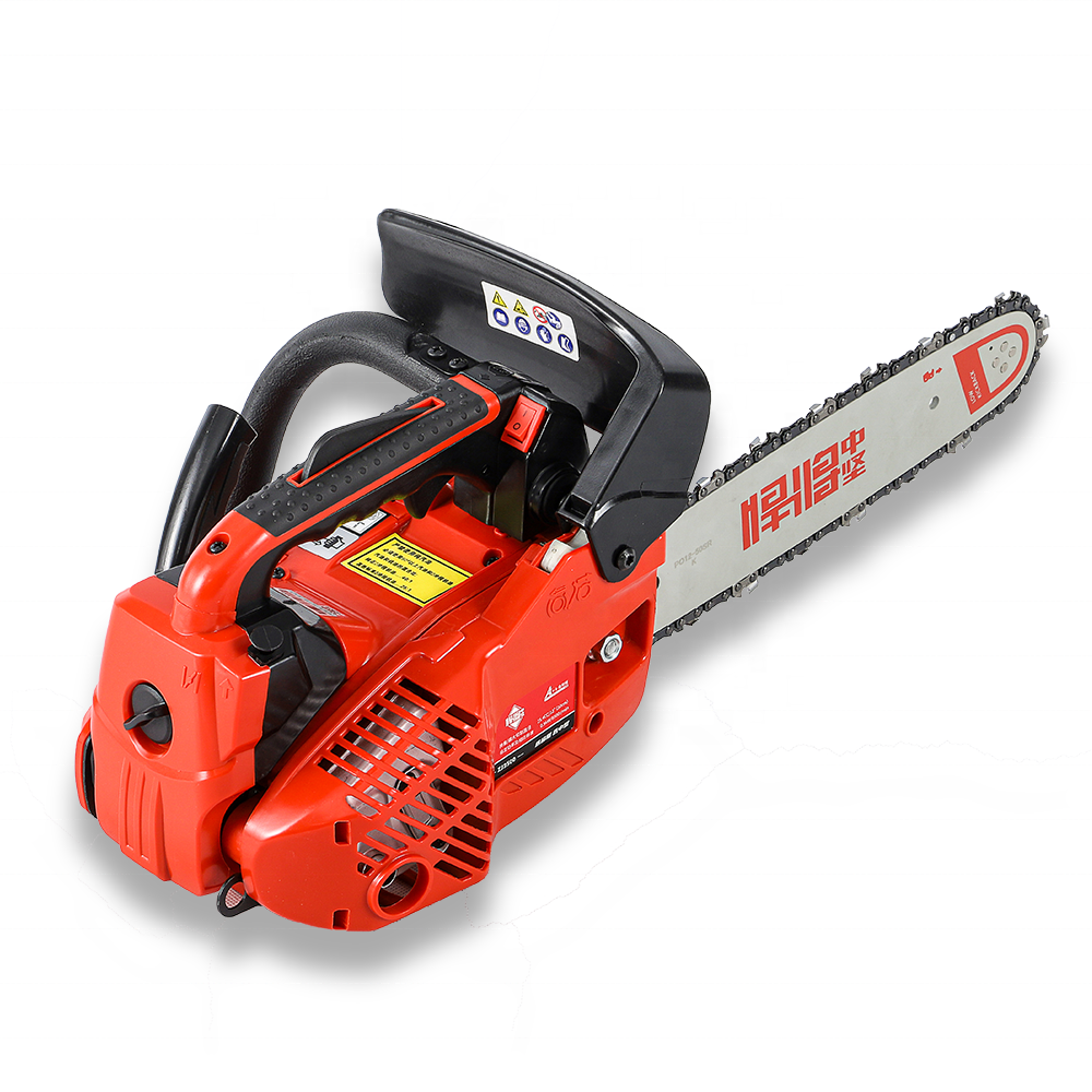 Gasoline 2 stroke  single hand Top Handle Small Wood Cutting 25cc lightest Petrol Chainsaw