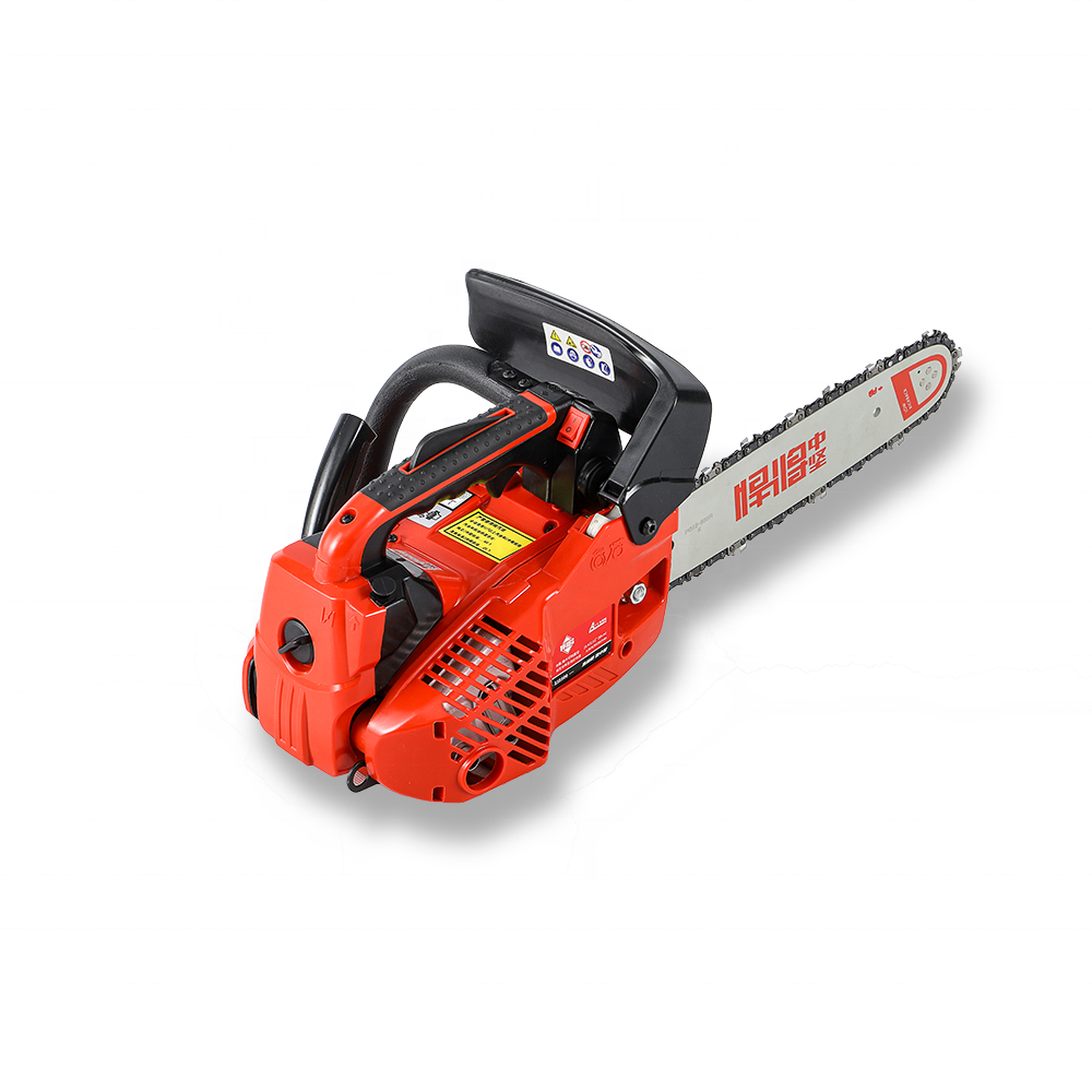 Gasoline 2 stroke  single hand Top Handle Small Wood Cutting 25cc lightest Petrol Chainsaw