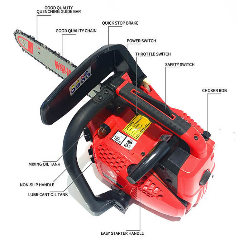 Mini Petrol Homelite 25cc Left Handheld Chainsaw