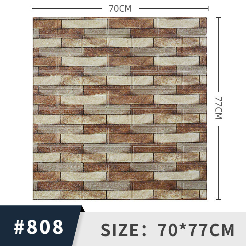 High quality designer decorative sticker papel tapiz self adhesive home brick wall paper panel pared 3d pe foam wallpaper