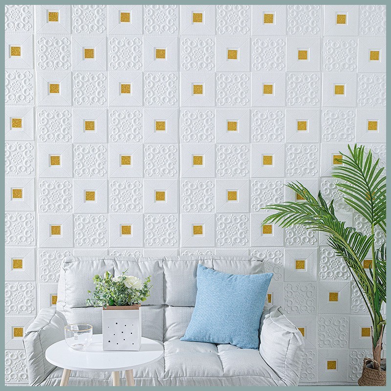 Self-Adhesive 3D Ceiling Wall Stickers Roof Ceiling Decorative Stickers For Living Room Bedroom Tv Background Foam Wallpaper