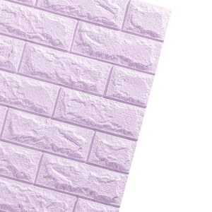 Lightweight Diy 3D peel and stick vinyl mosaic 3d pe foam brick stone pattern wall stickers