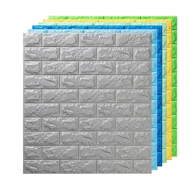 White Faux Foam Brick Wall Panels Peel and Stick Waterproof for Bedroom Living Room and Laundry Decor 3D Brick Wallpaper