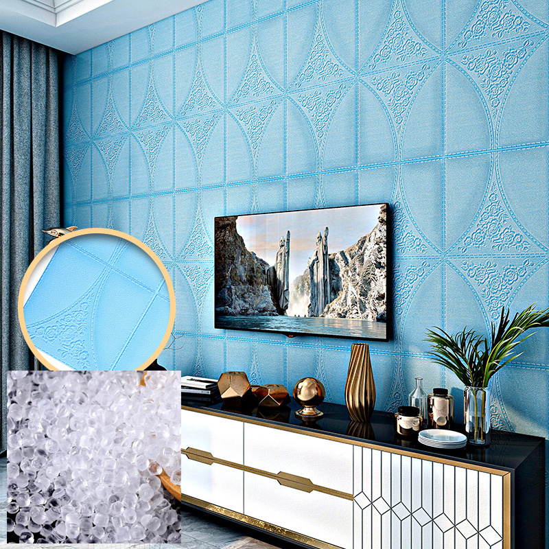 High quality Living room/TV decorative wall paper panel  Flame retardant pvc wall panel 3d pared wall sticker