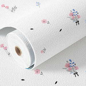 Cartoon Roll Paper Adhesive Decorative Peel and Stick Wall Vinyl Tile wallpaper for bedroom walls