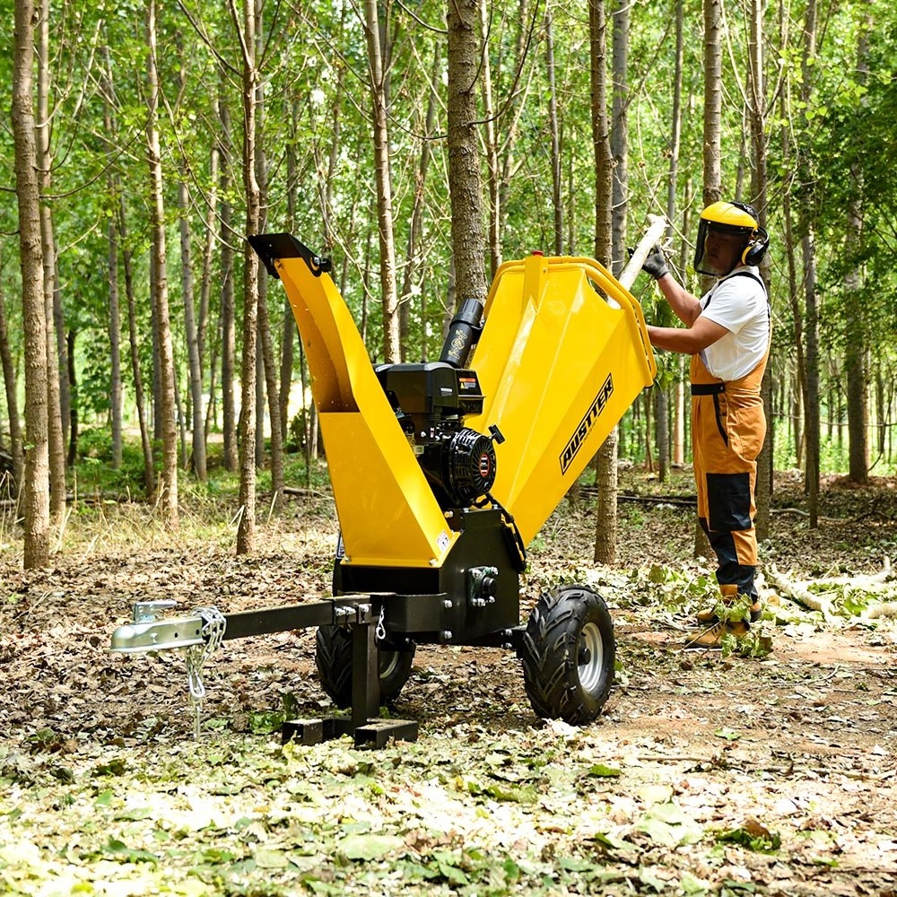 AUSTTER 15HP 420cc Gasoline Engine Powered  6 inch wood chipper garden Shredder Wood drum Chipper machine