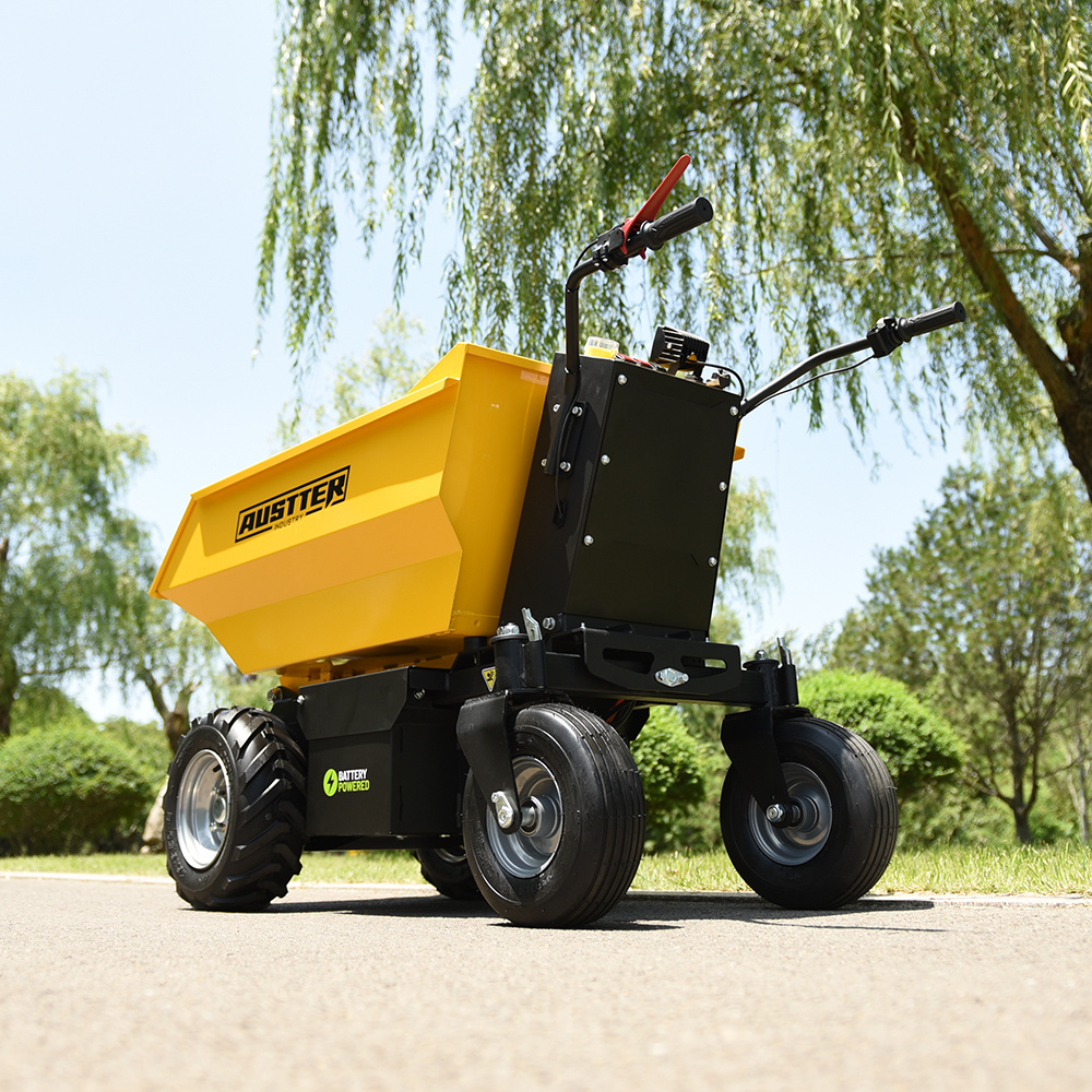 AUSTTER 500KG hydraulic Site Small Truck Loader Mini Electric Power Wheel Barrow Dumper