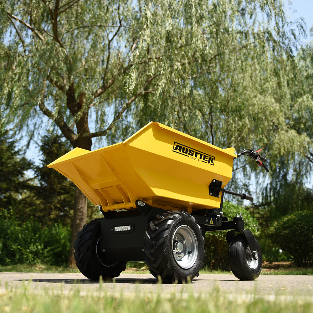 AUSTTER Chinese electric Mini Dumper 500kg Loading 4 Wheel Battery farm Minidumper Electric Power Barrow motor Wheelbarrow