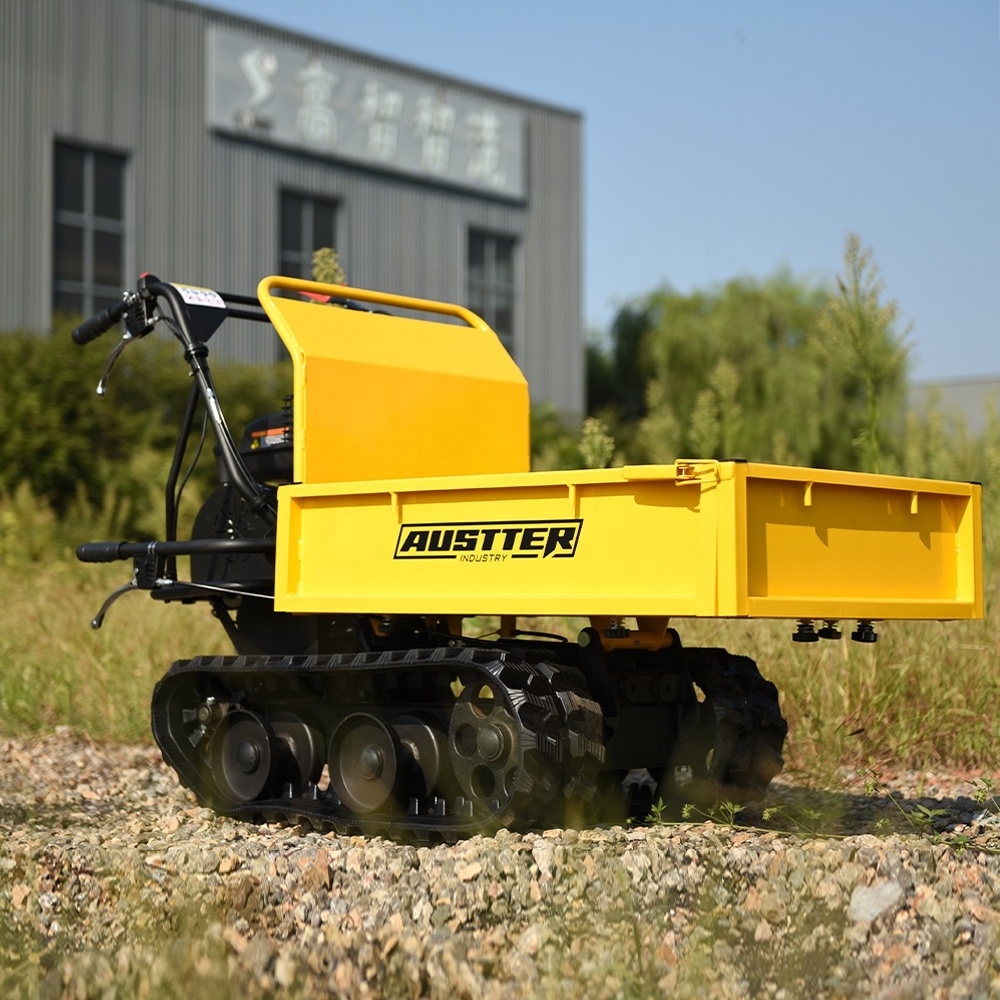 AUSTTER CE Approved 300kg Loading Capacity power mini wheelbarrow Customized Track crawler mini Dumper