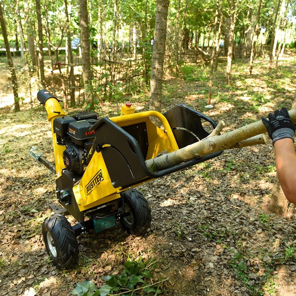 AUSTTER Towable Gas Engine 15 HP Petrol Powered Wood Chipper Leaf wood Shredder with TUV CE