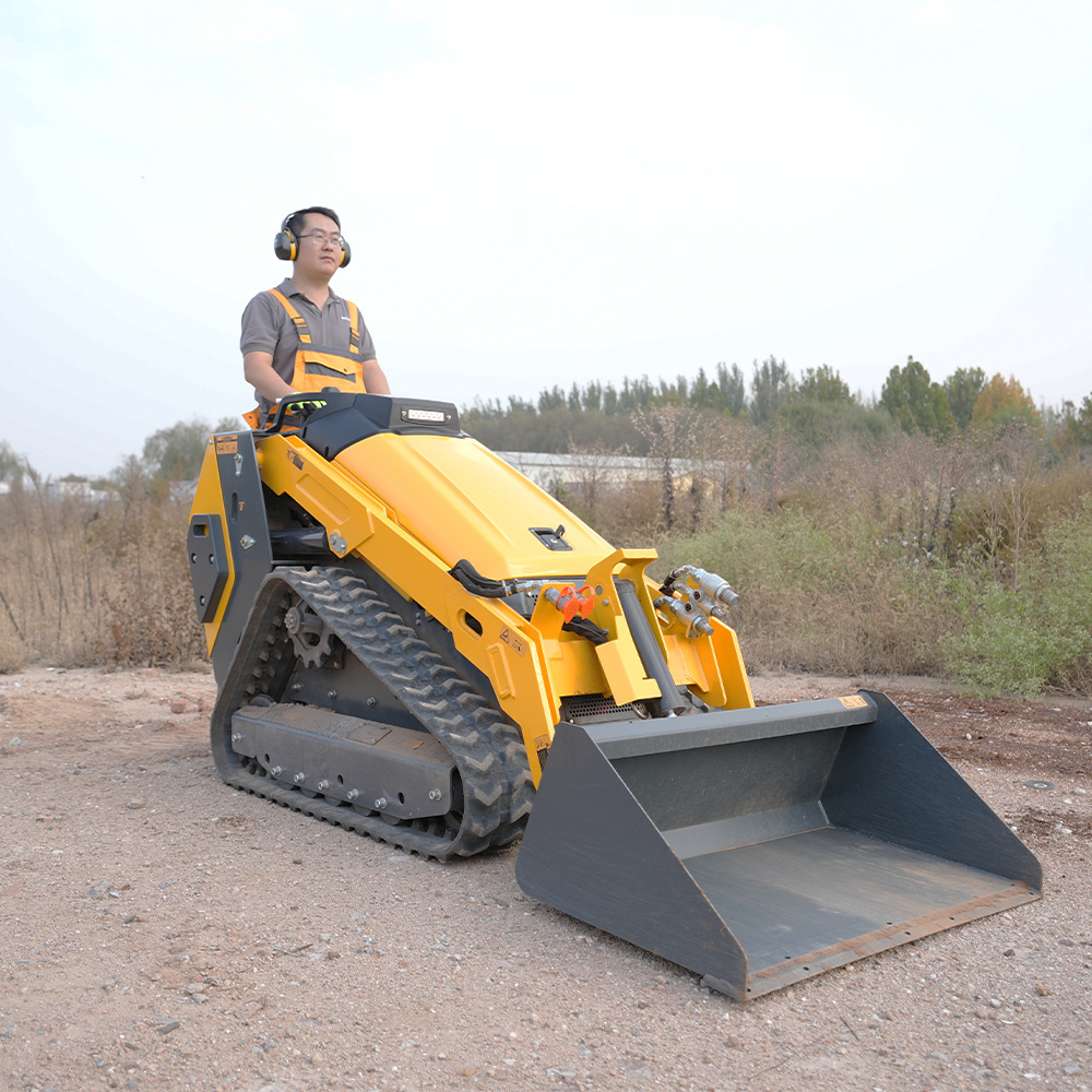 AUSTTER CE track attachments small mini skid steer loader with snow blower