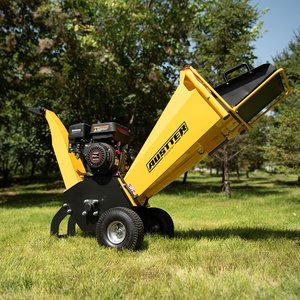 AUSTTER Small firewood processor  6.5 HP Towable & CE approved petrol powered mini wood chipper shredder for grinding branches