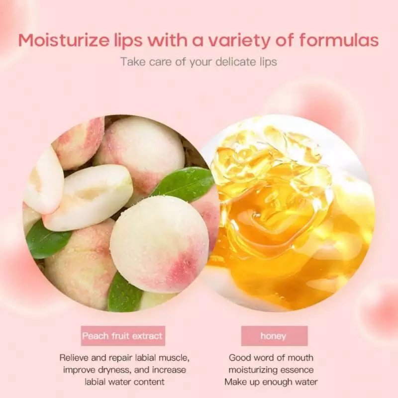 Cute Fruit Moisturizing Chapstick Lip Repair Balm Private Label Kiss Beauty Peach Lip Balm