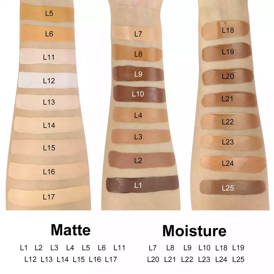 Cosmetic Manufacture Private Label Foundation Full Coverage Waterproof Makeup Foundation