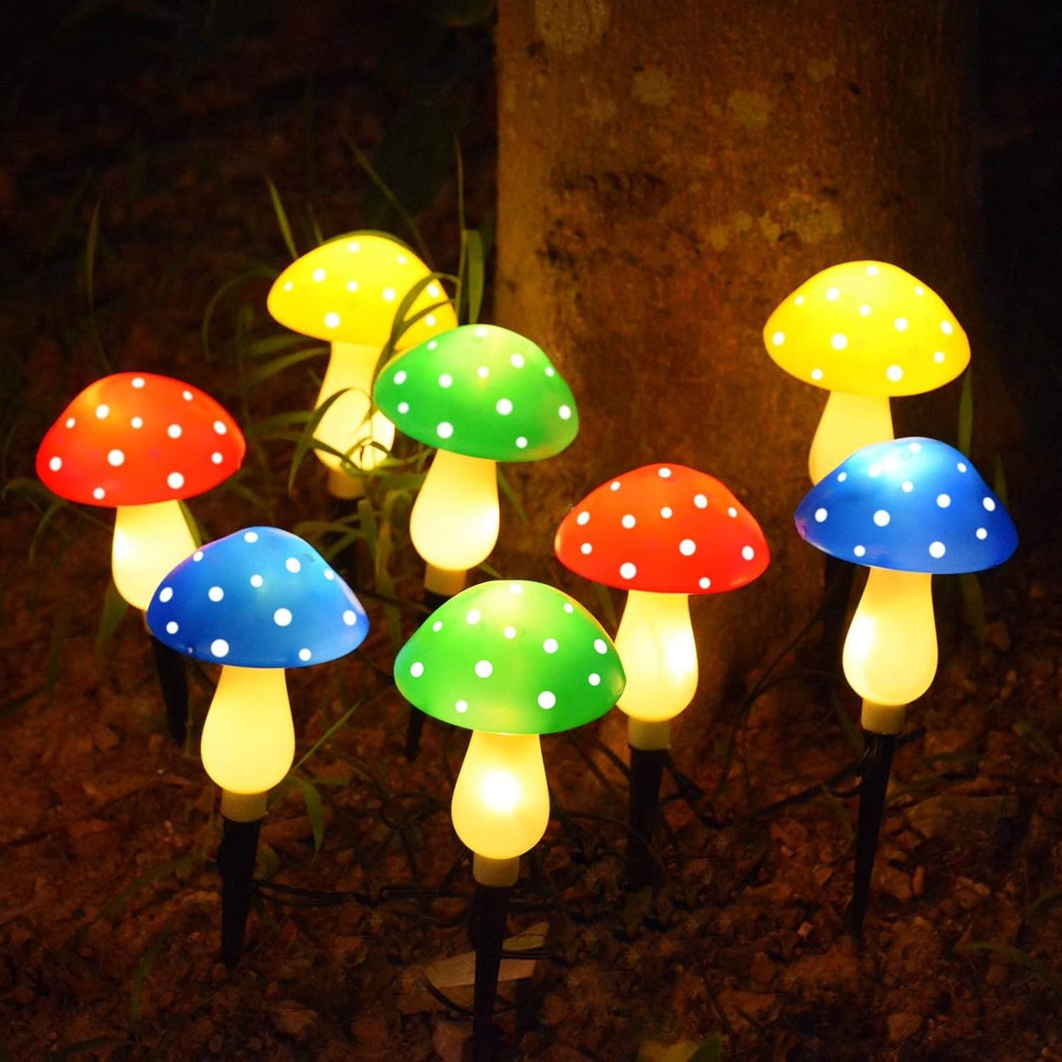 Factory Waterproof Outdoor Landscape Lights Ground Solar Stake Lights Mushroom Decor Garden Solar Mushroom Light Mushroom Lamp