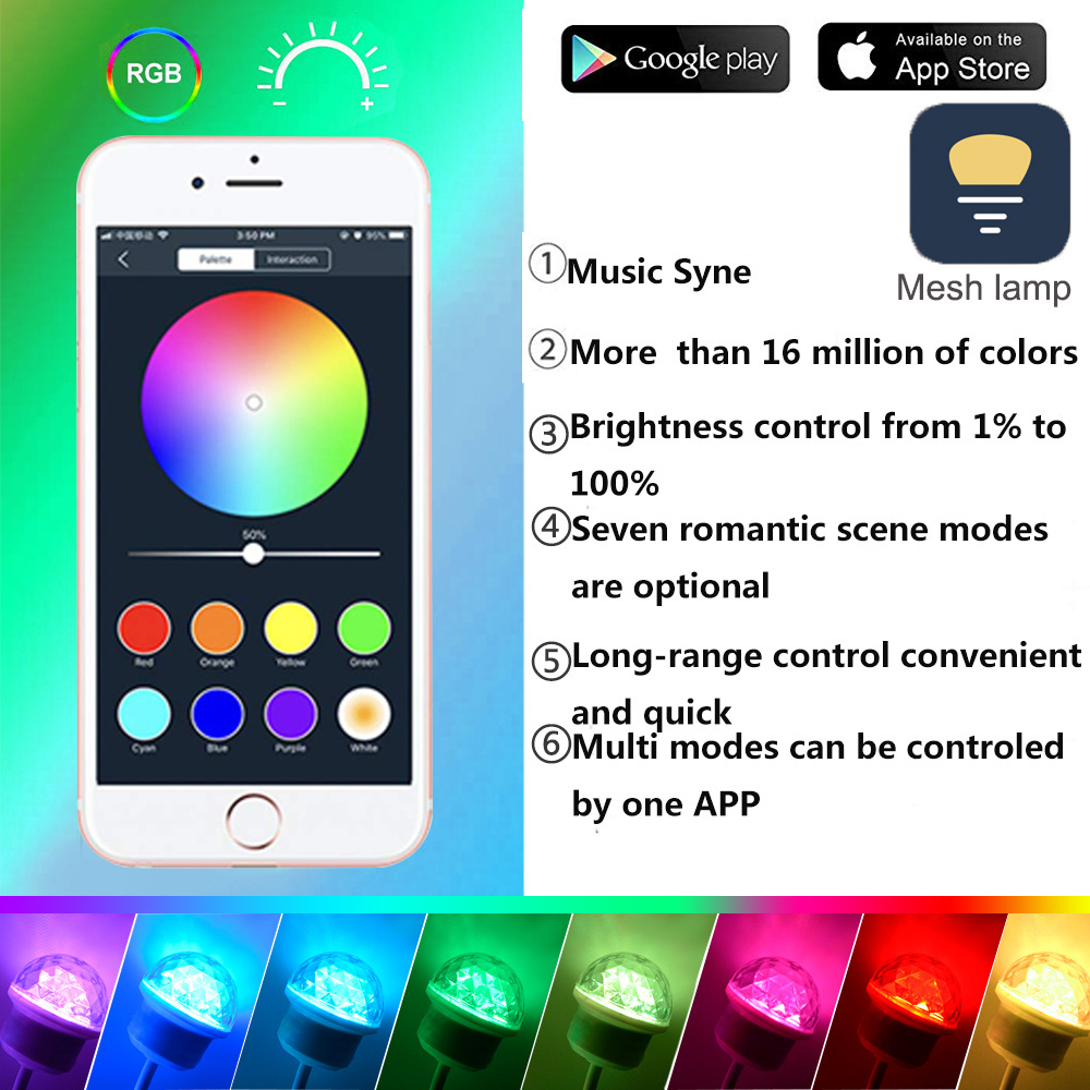 OEM Smart LED Light String Garden Lighting Garland Music Sync Color Changing Bulb APP Group Control Timer RGB LED String Light