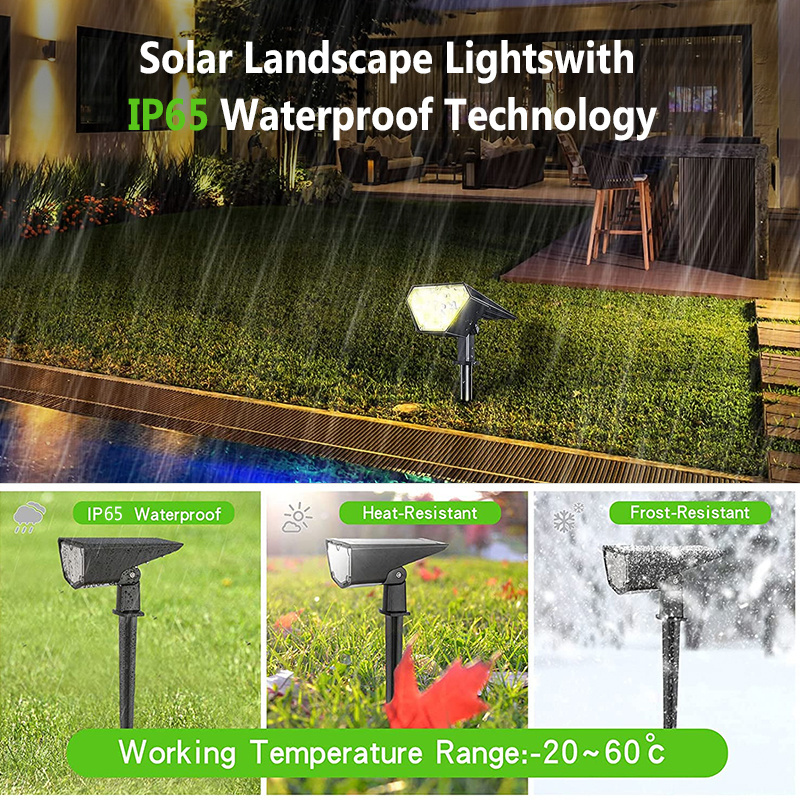 Factory Wholesale Solar Lights Outdoor IP65 Waterproof LED Spot Light Yard Walkway Driveway Porch Patio Landscape Solar Lights