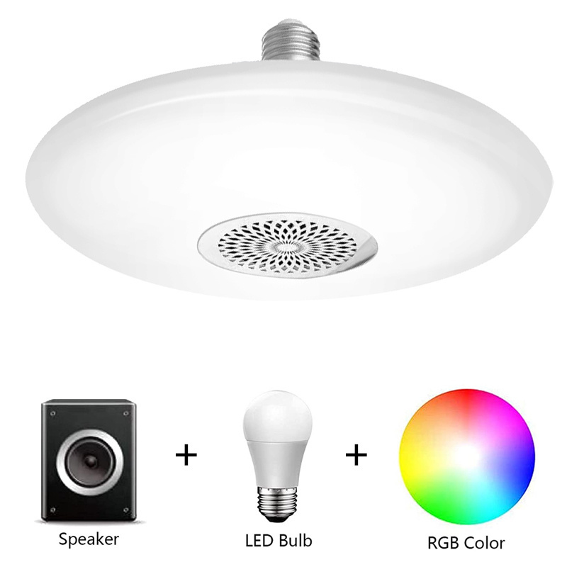 Smart Music Bulb LED RGBW Colorful Remote Control APP Color Changing 20W E27 Music Playing LED Light Bulb