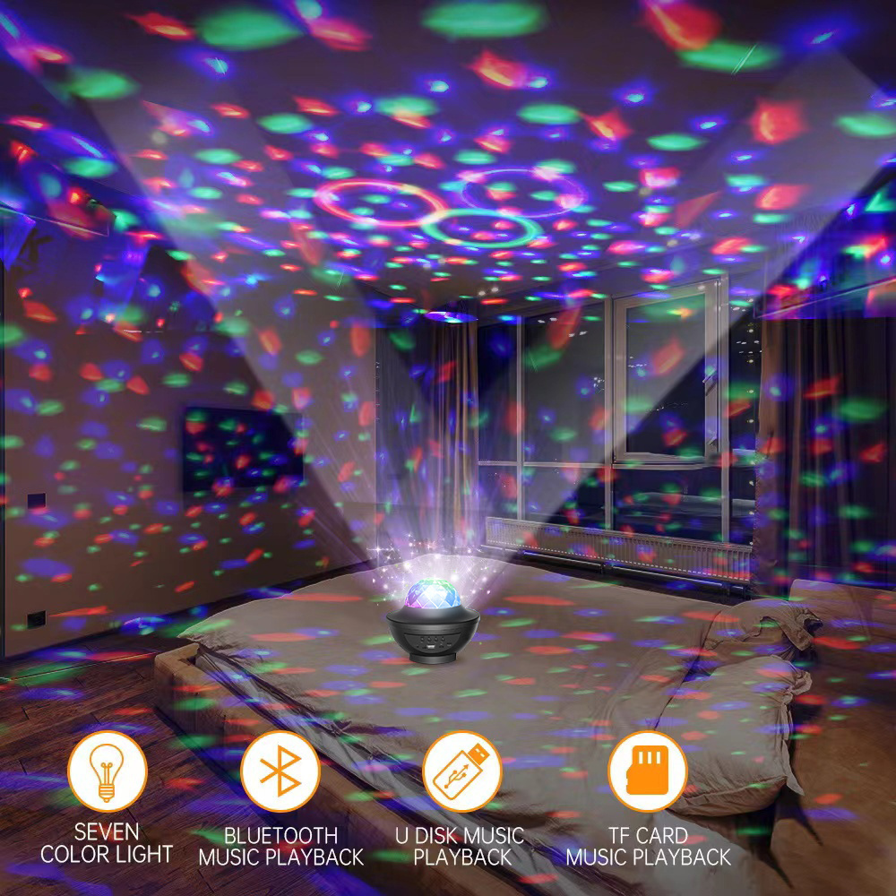 Galaxy Projector Northern Lighting with Music Speaker Starry Nebula RGB Ceiling Projector Bedroom Baby Kids LED Galaxy Projector