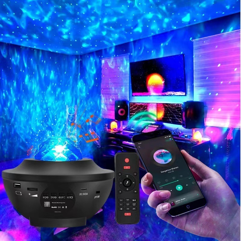 Music Speaker Star Night Light Projector Starry Portable Laser Space Timer Kids Adults Bedroom Sky Galaxy Projector Light