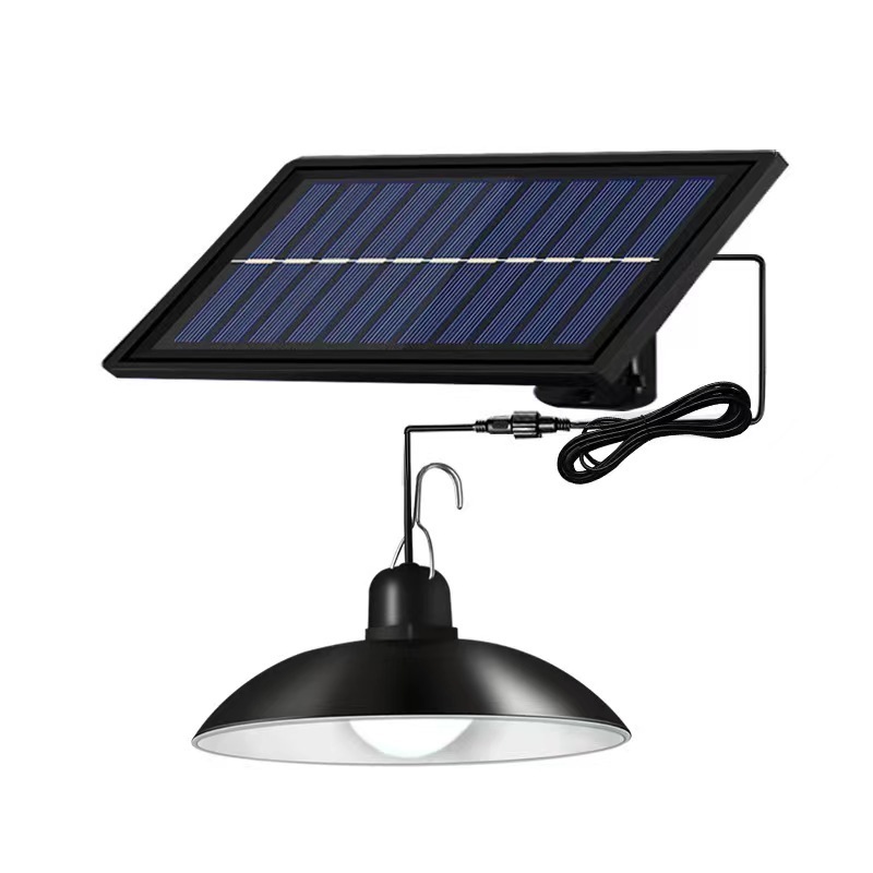 Wholesale LED Hanging Solar Shed Light Chandelier Lamp High Bay Corridor Garden Gazebo Yard Solar Pendant Lights Outdoor Indoor