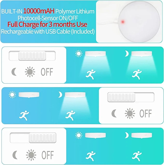 Factory Wholes Human PIR Sensor Bedside Light Home Smart Automatic Induction Lamp Indoor LED Stair Rechargeable Wall Lights